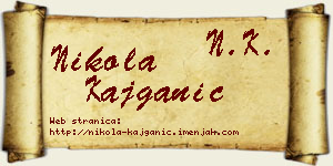 Nikola Kajganić vizit kartica
